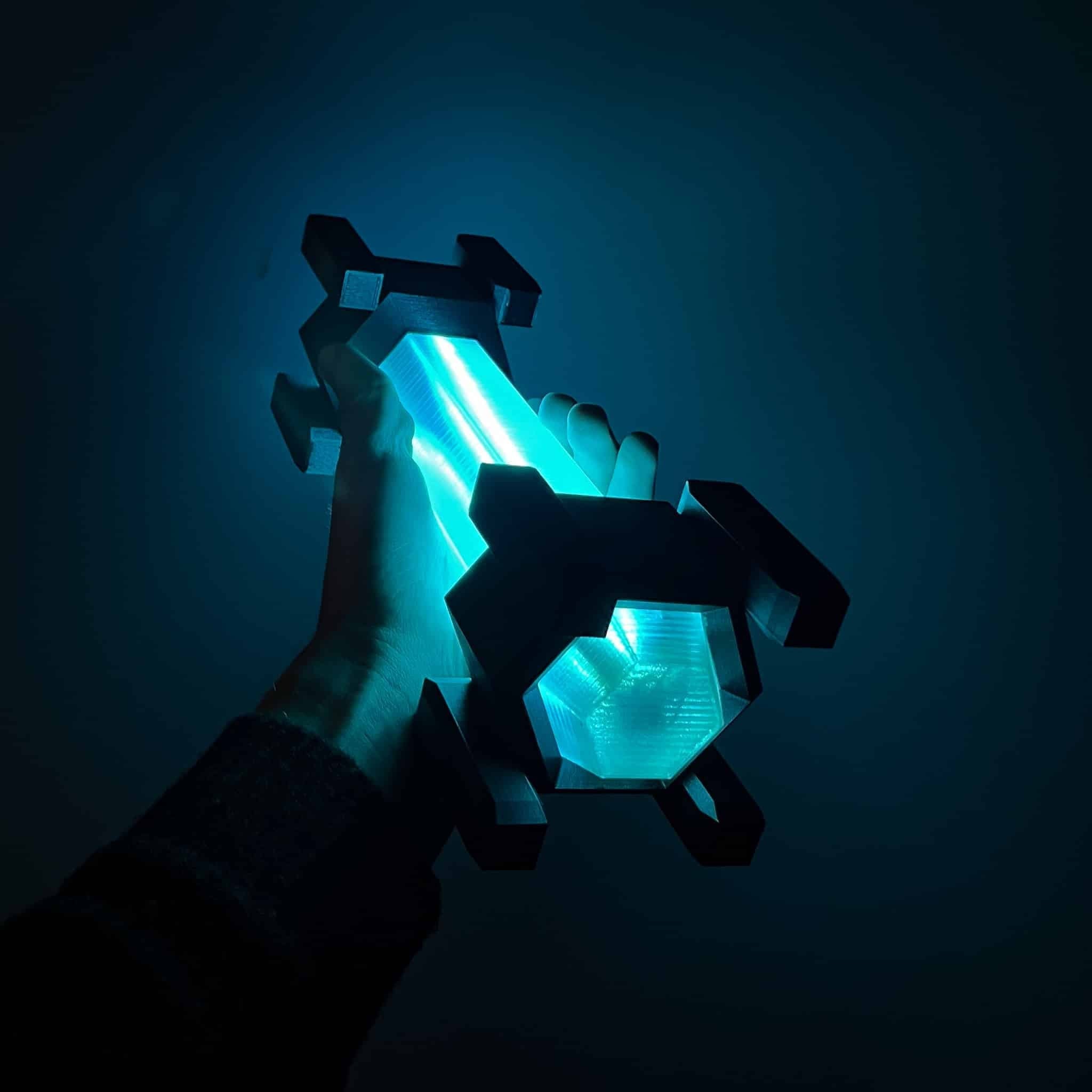 Handcrafted High-Intensity Flare from Deep Rock Galactic with RGB lighting.