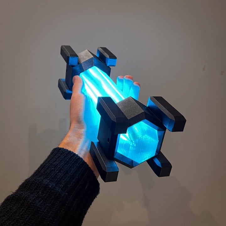 Handcrafted High-Intensity Flare from Deep Rock Galactic with RGB lighting.