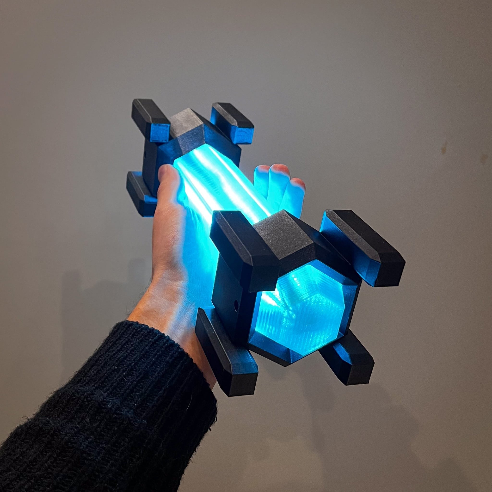 Handcrafted High-Intensity Flare from Deep Rock Galactic with RGB lighting.
