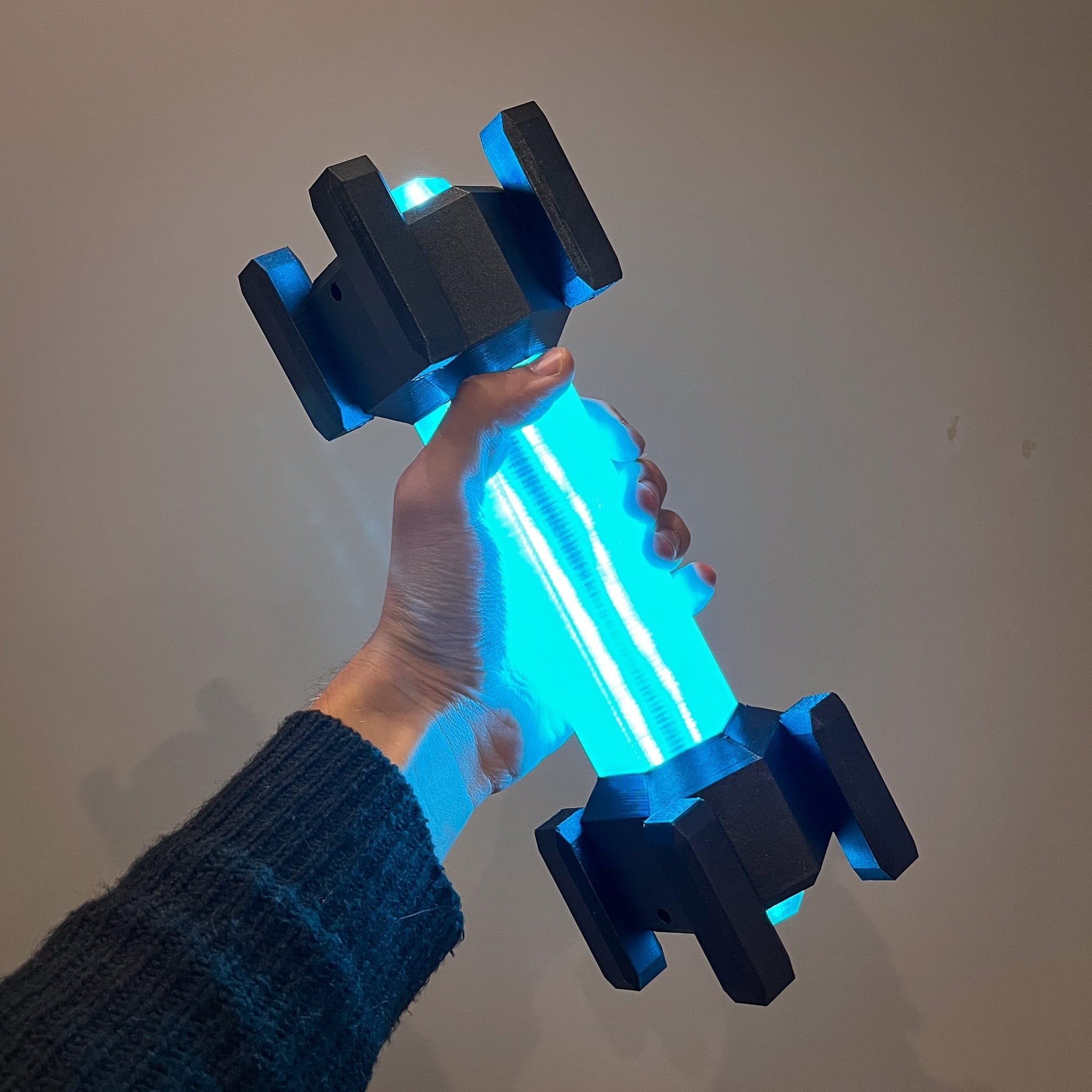 Handcrafted High-Intensity Flare from Deep Rock Galactic with RGB lighting.