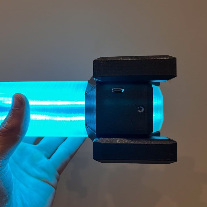 Handcrafted High-Intensity Flare from Deep Rock Galactic with RGB lighting.