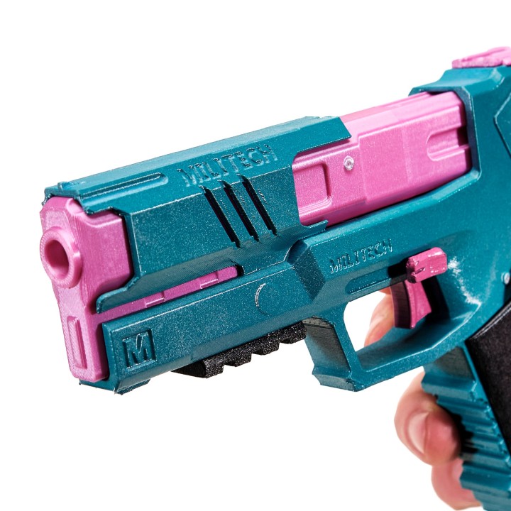 Rebecca`s pistol prop replica from Cyberpunk 2077 by Blasters4Masters