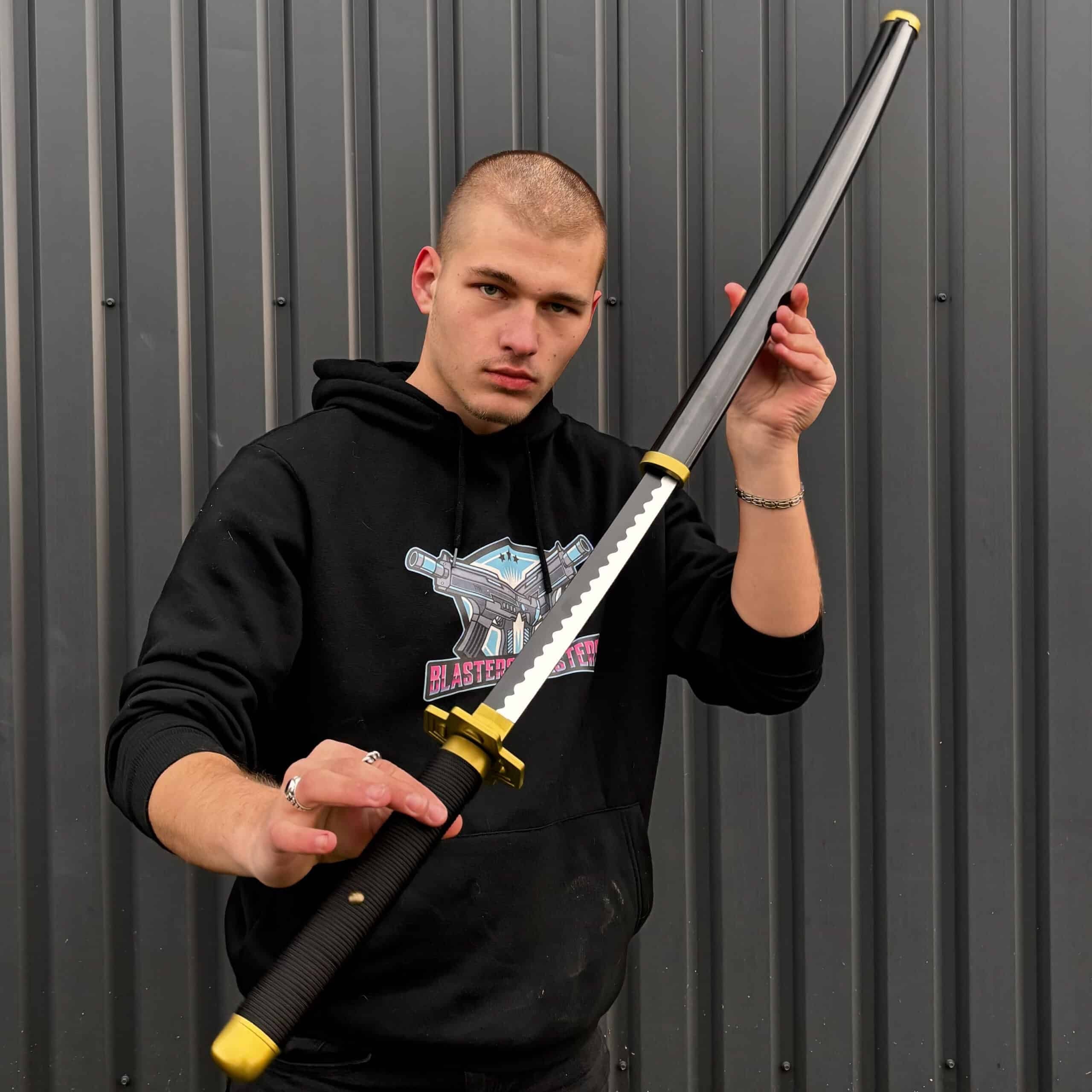 Shusui Katana prop replica on piece by blasters4masters