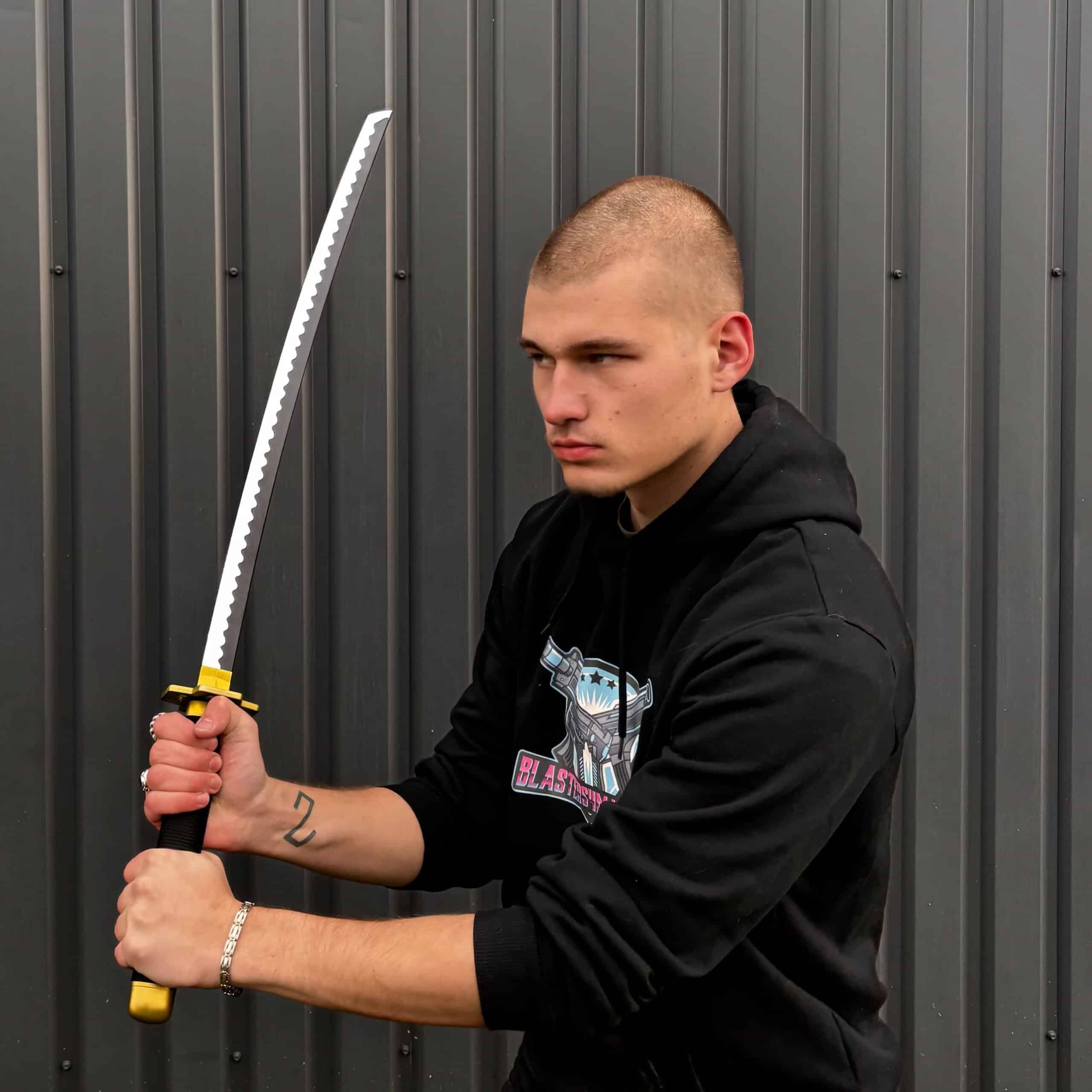 Shusui Katana prop replica on piece by blasters4masters