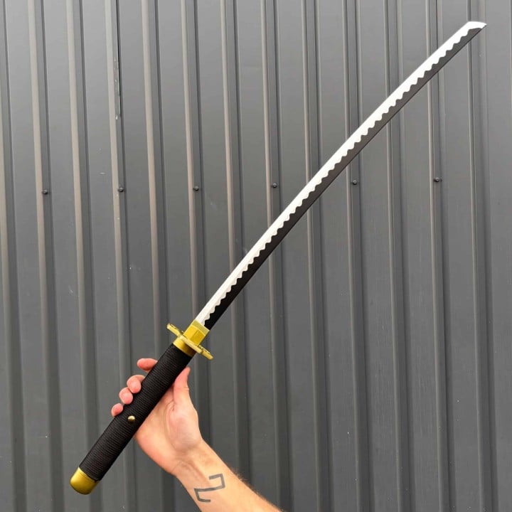 Shusui Katana prop replica on piece by blasters4masters