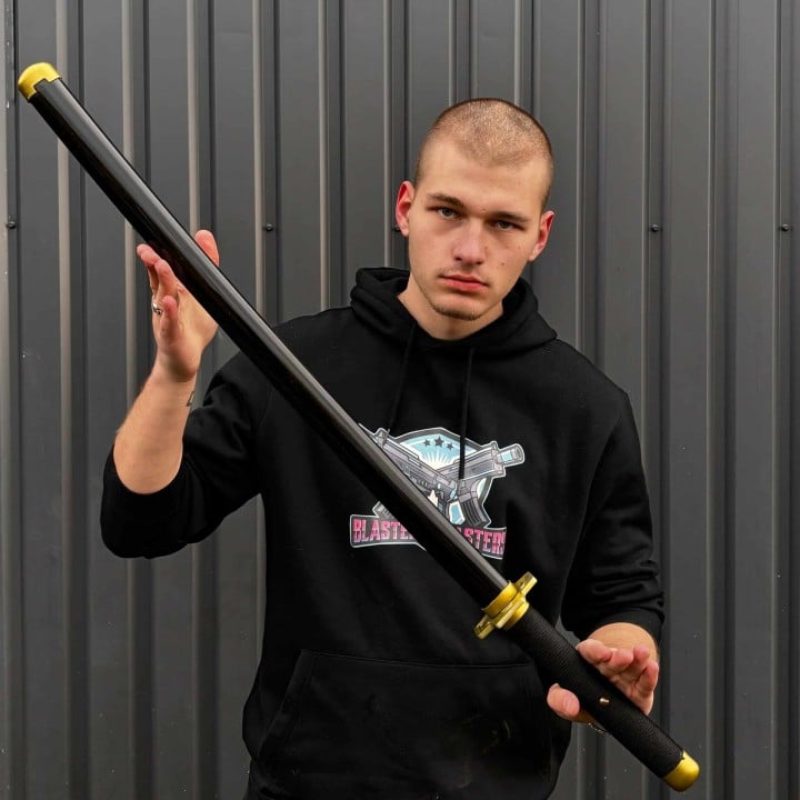 Shusui Katana prop replica on piece by blasters4masters