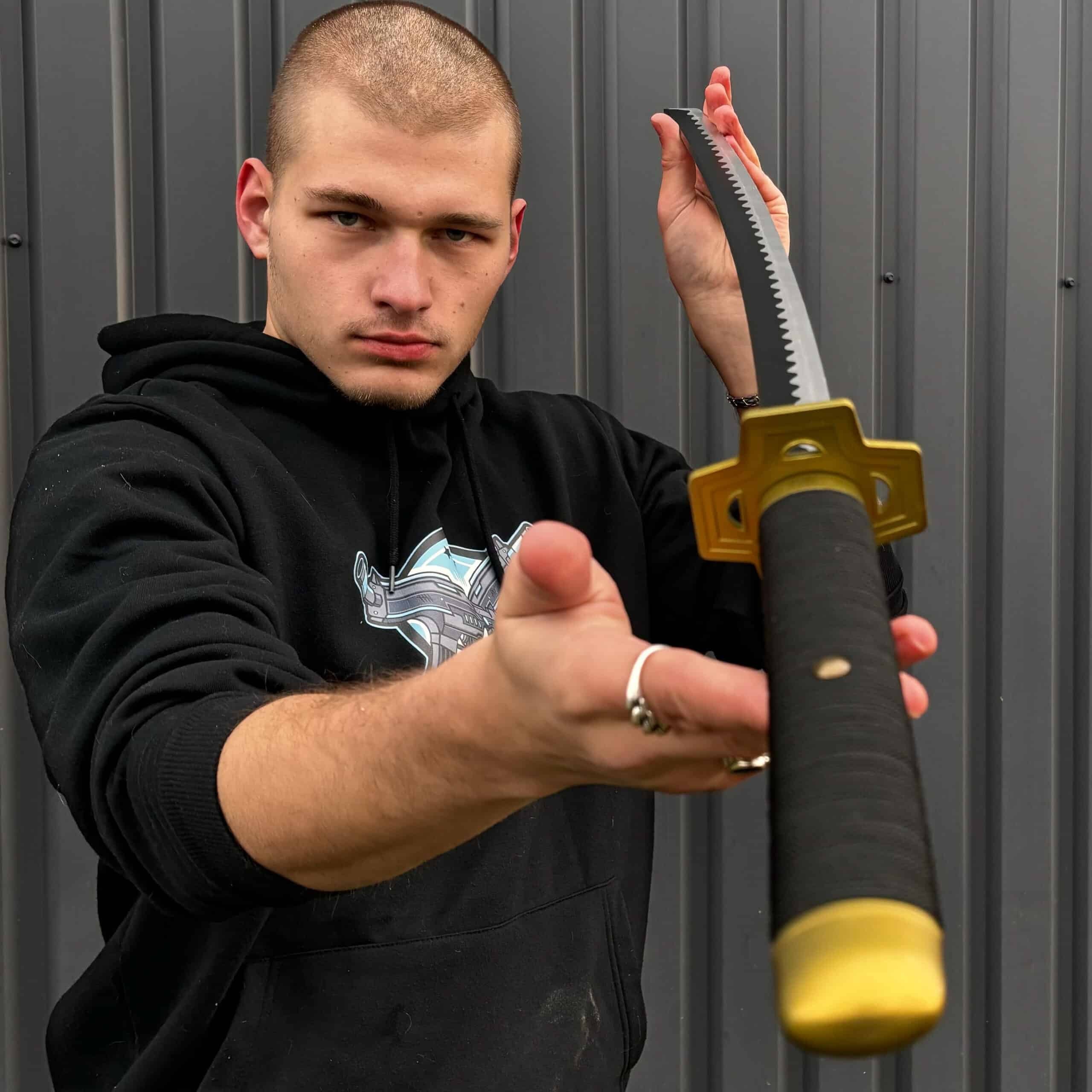 Shusui Katana prop replica on piece by blasters4masters