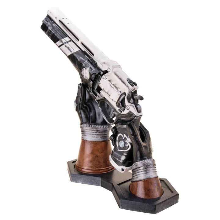Cayde-6 Hands Stand Ace of spades replica prop from Destiny 2 by Blasters4Masters