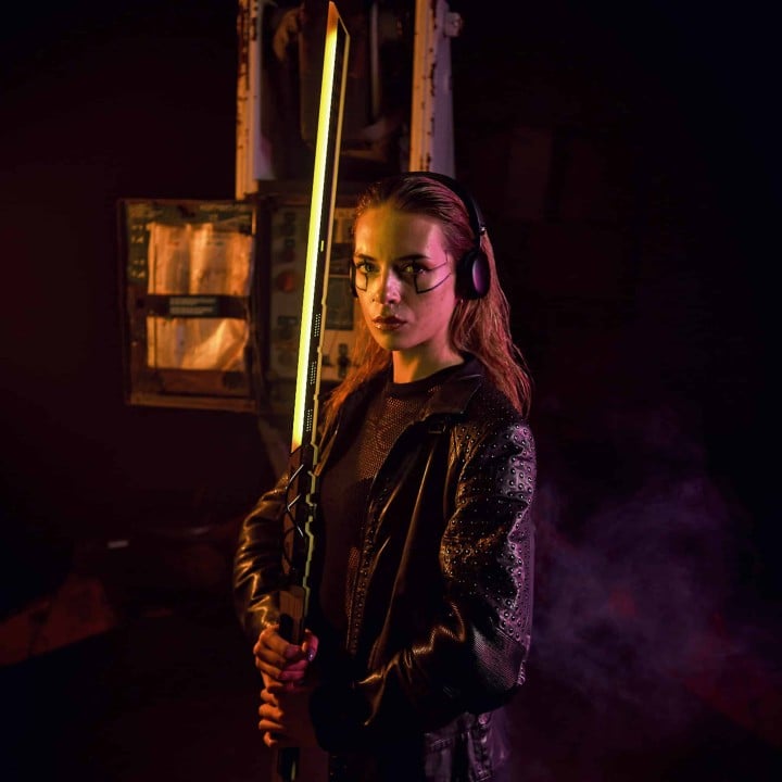 Kosei Yellow LED Katana - Cyberpunk