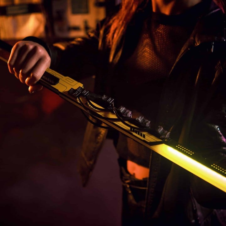 Kosei LED Katana prop replica cyberpunk cosplay by Blasters4Masters