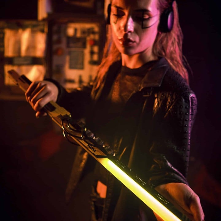 Kosei LED Katana prop replica cyberpunk cosplay by Blasters4Masters