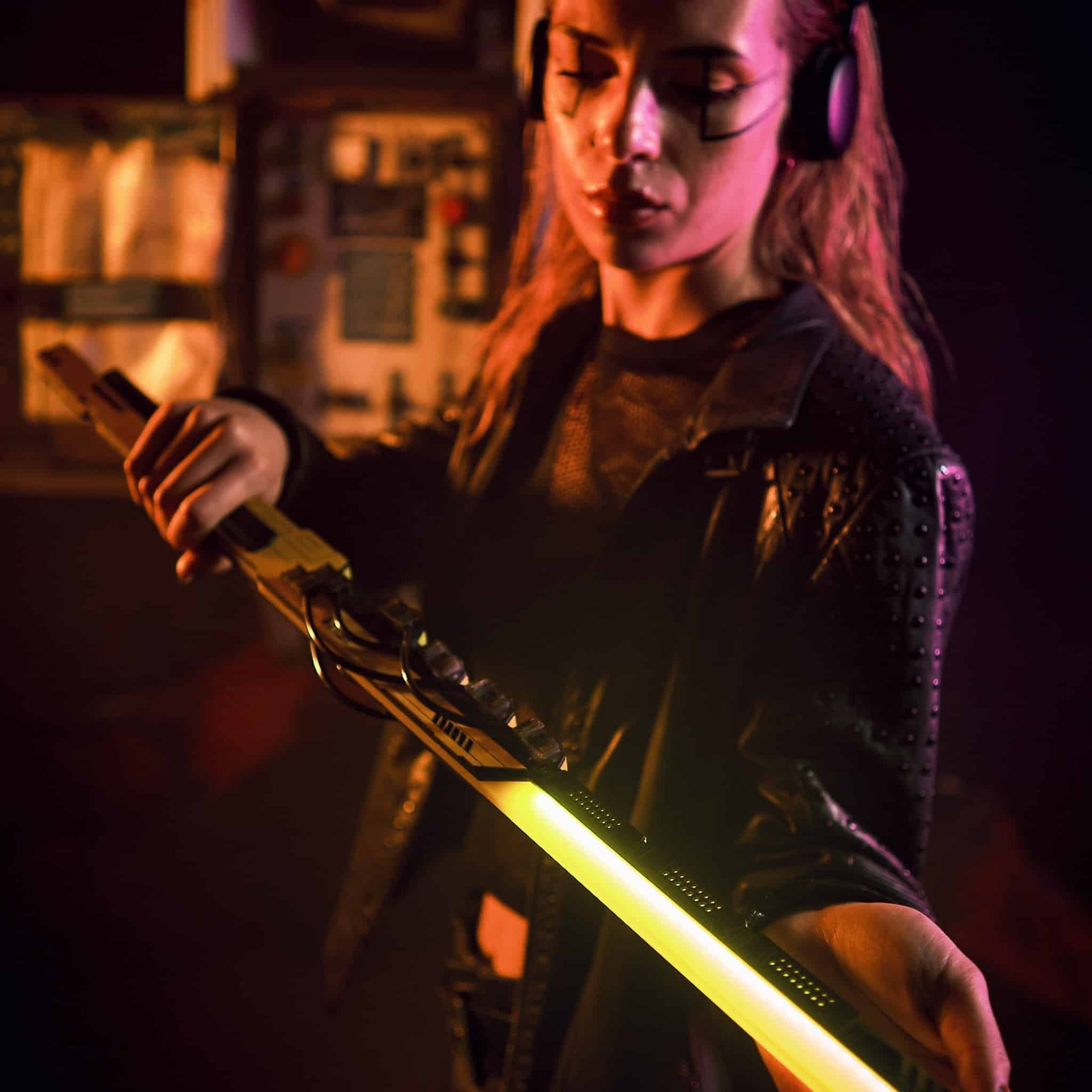 Kosei LED Katana prop replica cyberpunk cosplay by Blasters4Masters