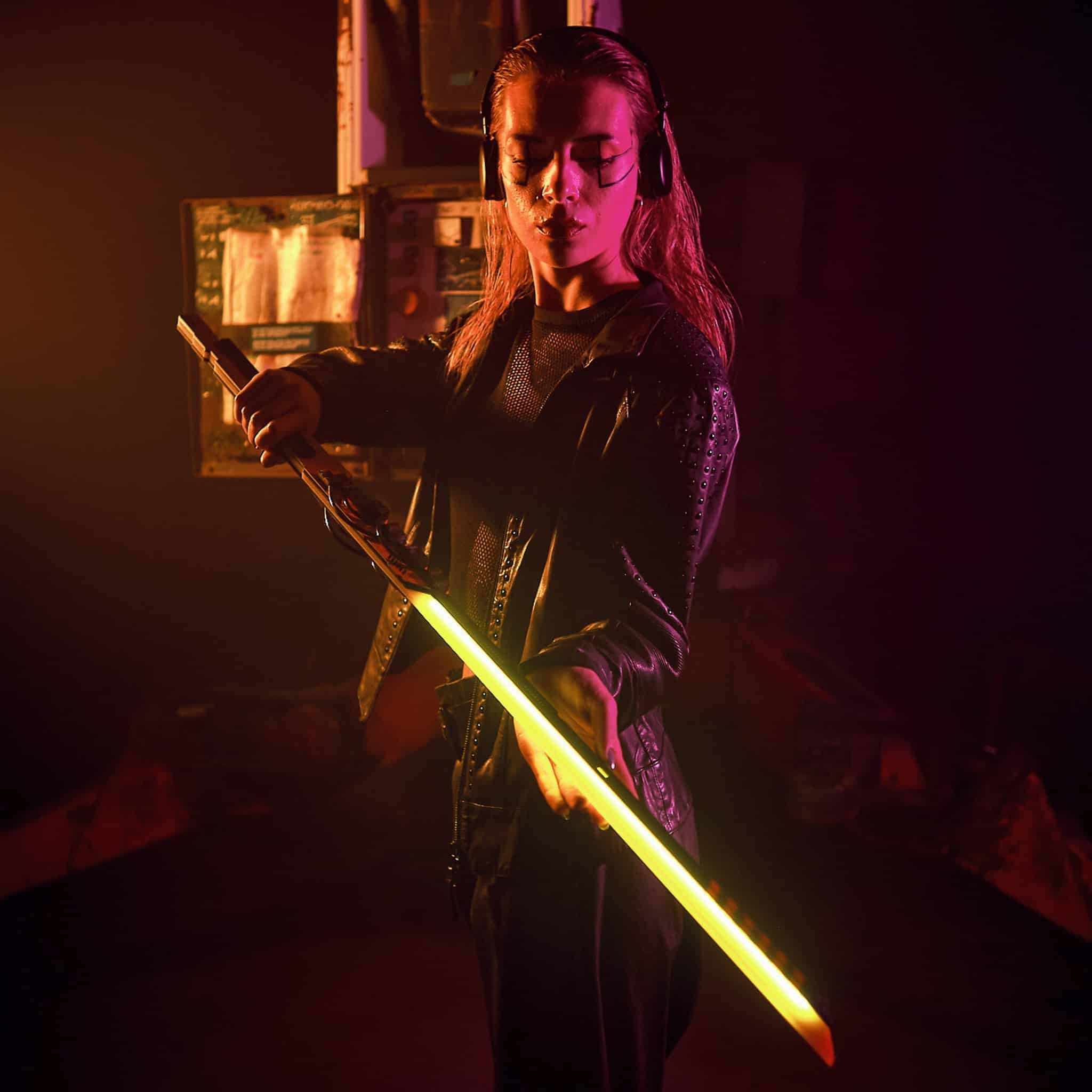 Kosei LED Katana prop replica cyberpunk cosplay by Blasters4Masters