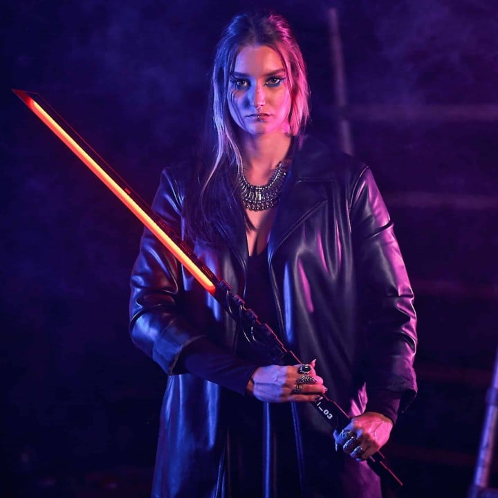 Kosei Red LED Katana prop replica cyberpunk cosplay by Blasters4Masters