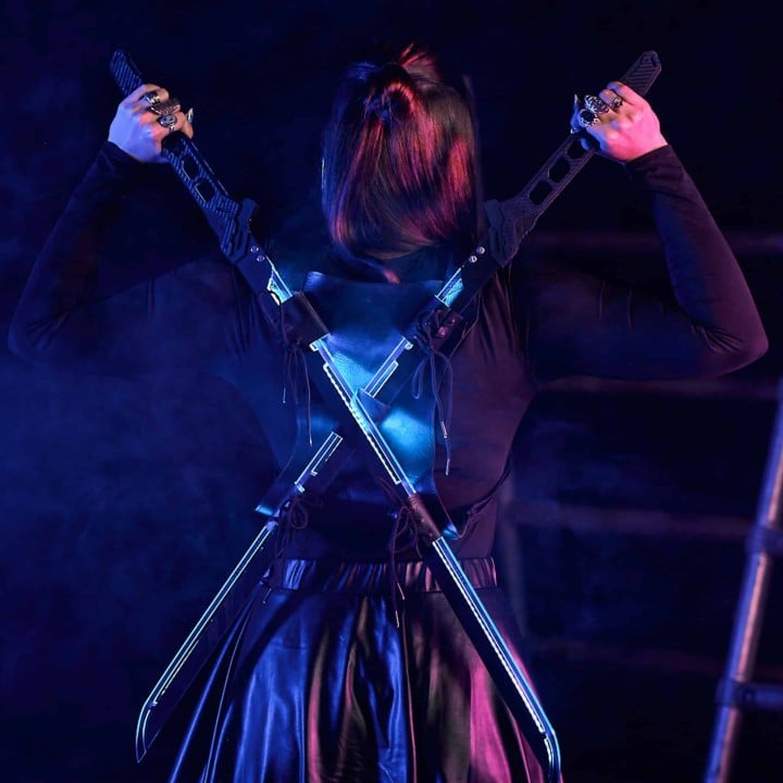 Phantom Blue LED Katana - Cyberpunk