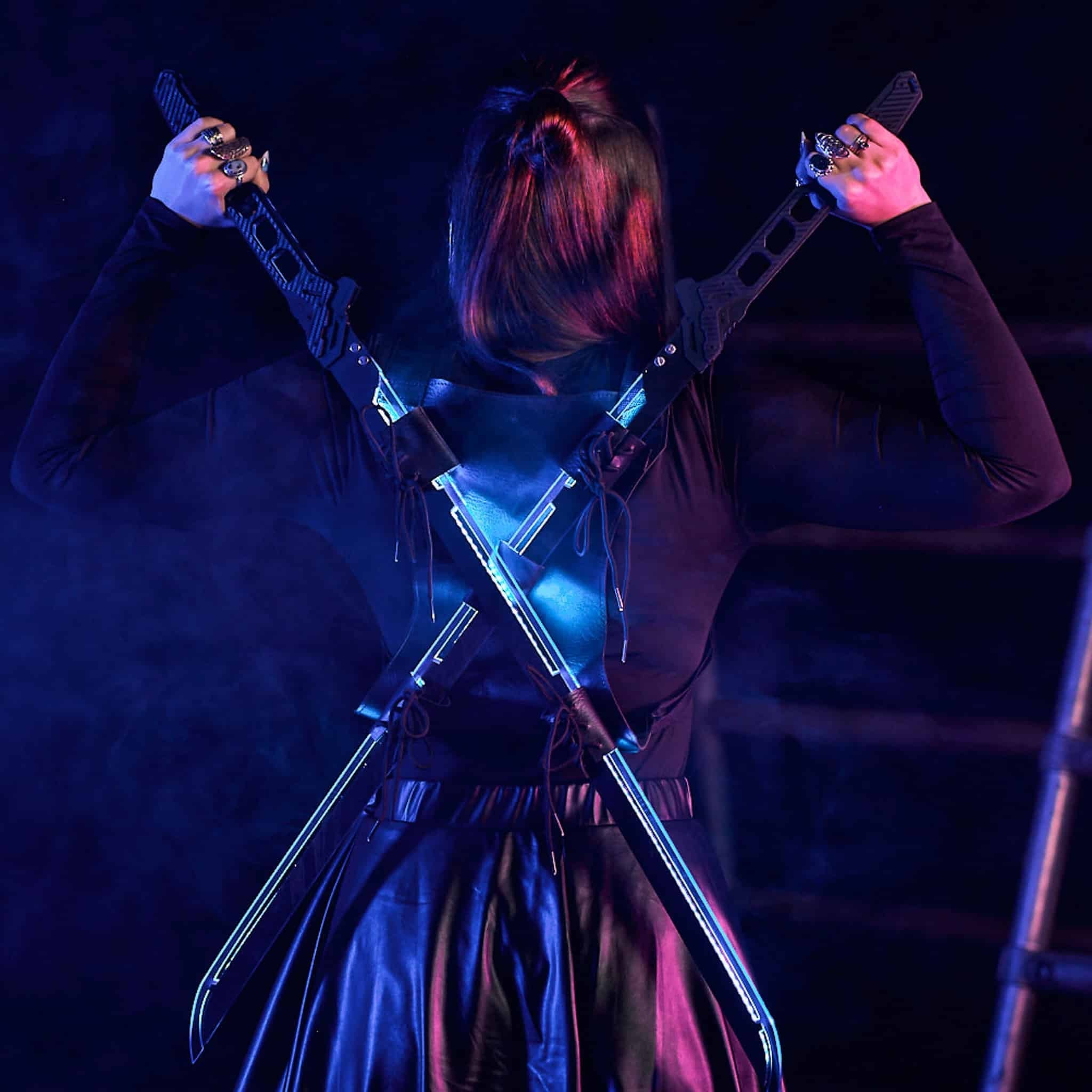 Phantom Blue LED Katana prop replica Cyberpunk by Blasters4Masters