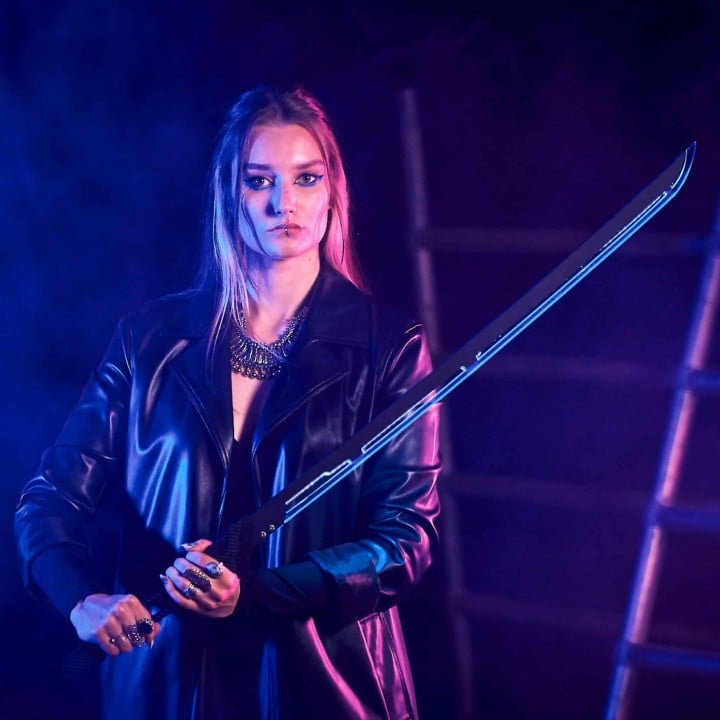 Phantom Blue LED Katana prop replica Cyberpunk by Blasters4Masters