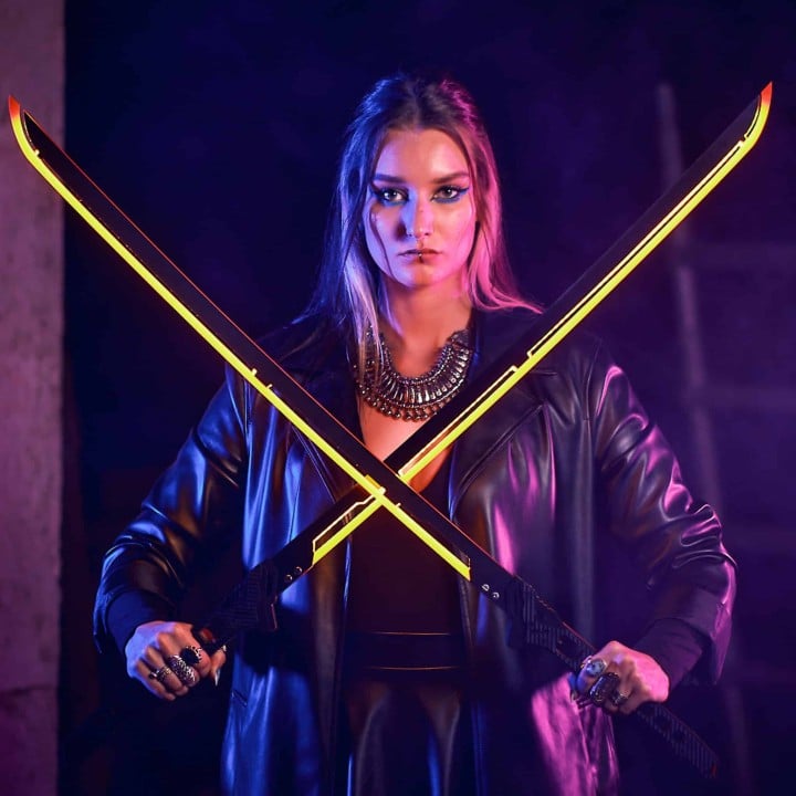 Phantom Orange LED Katana prop replica Cyberpunk by Blasters4Masters