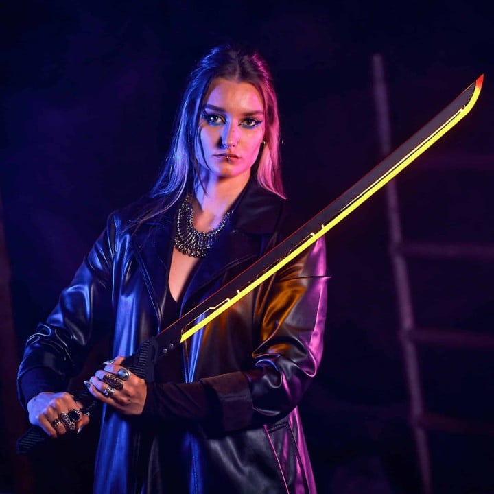 Phantom Orange LED Katana prop replica Cyberpunk by Blasters4Masters