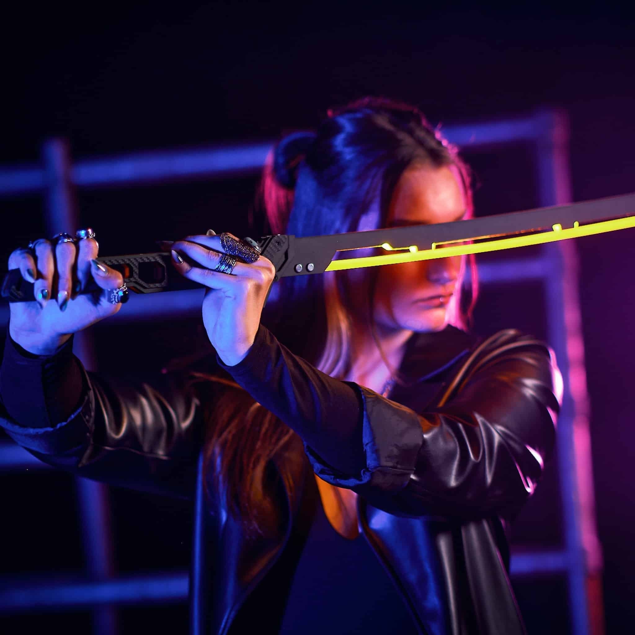 Phantom Orange LED Katana prop replica Cyberpunk by Blasters4Masters