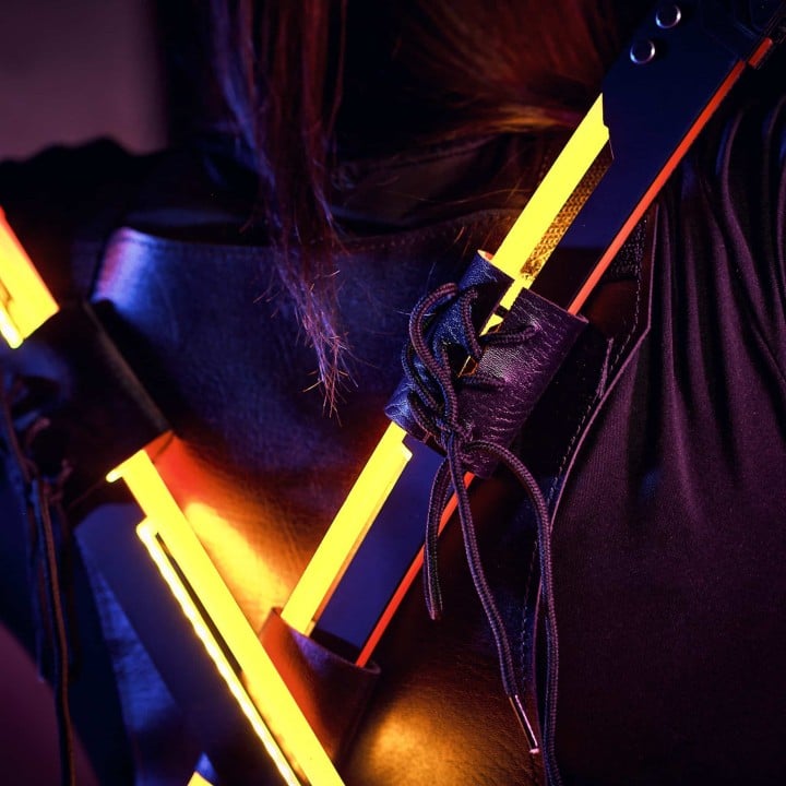 Phantom Orange LED Katana prop replica Cyberpunk by Blasters4Masters