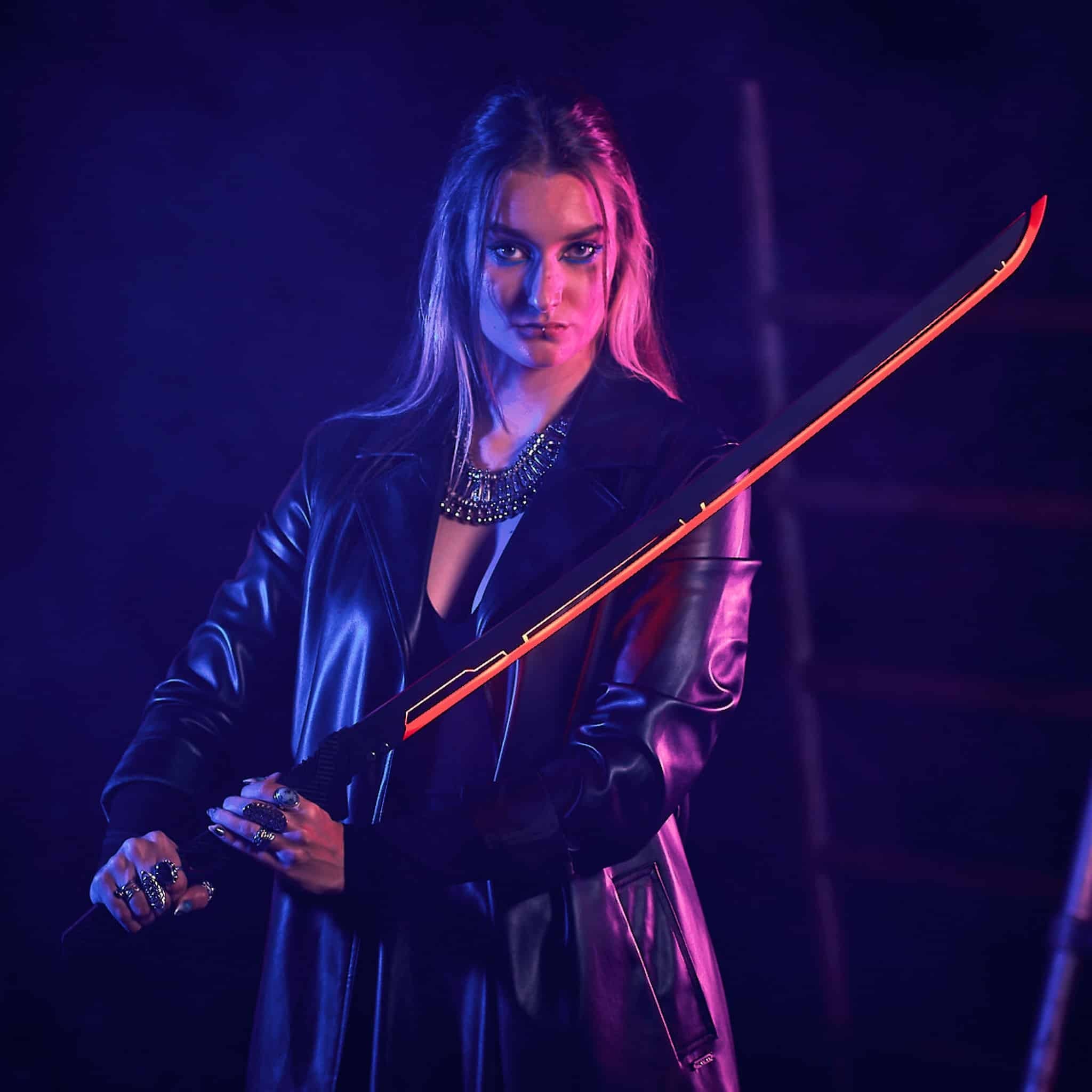 Phantom Red LED Katana replica prop Cyberpunk by Blasters4Masters