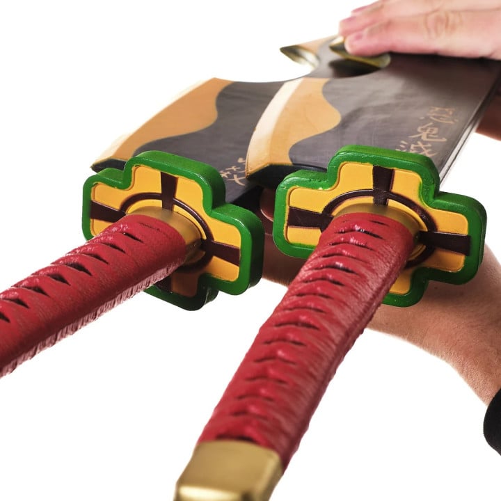 Uzui Tengen Swords Replica Prop From Demon Slayer By Blasters4Masters 11