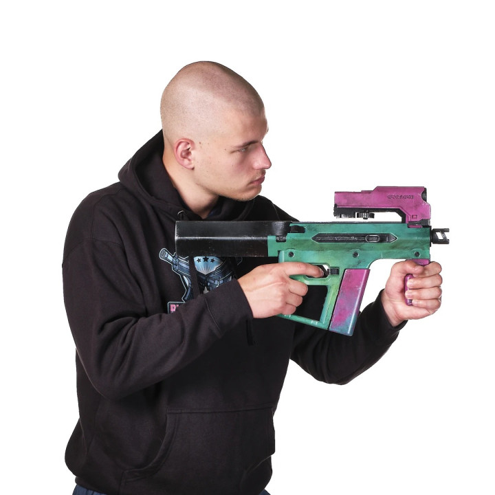 Rebeccas SMG TKI 20 Replica Prop From Cyberpunk 2077 By Blasters4Masters