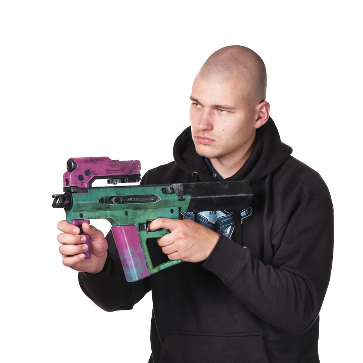 Rebeccas SMG TKI 20 Replica Prop From Cyberpunk 2077 By Blasters4Masters 4