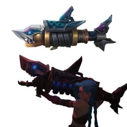 Jinx Shark Gun Fishbones prop replica Arcane League of Legends