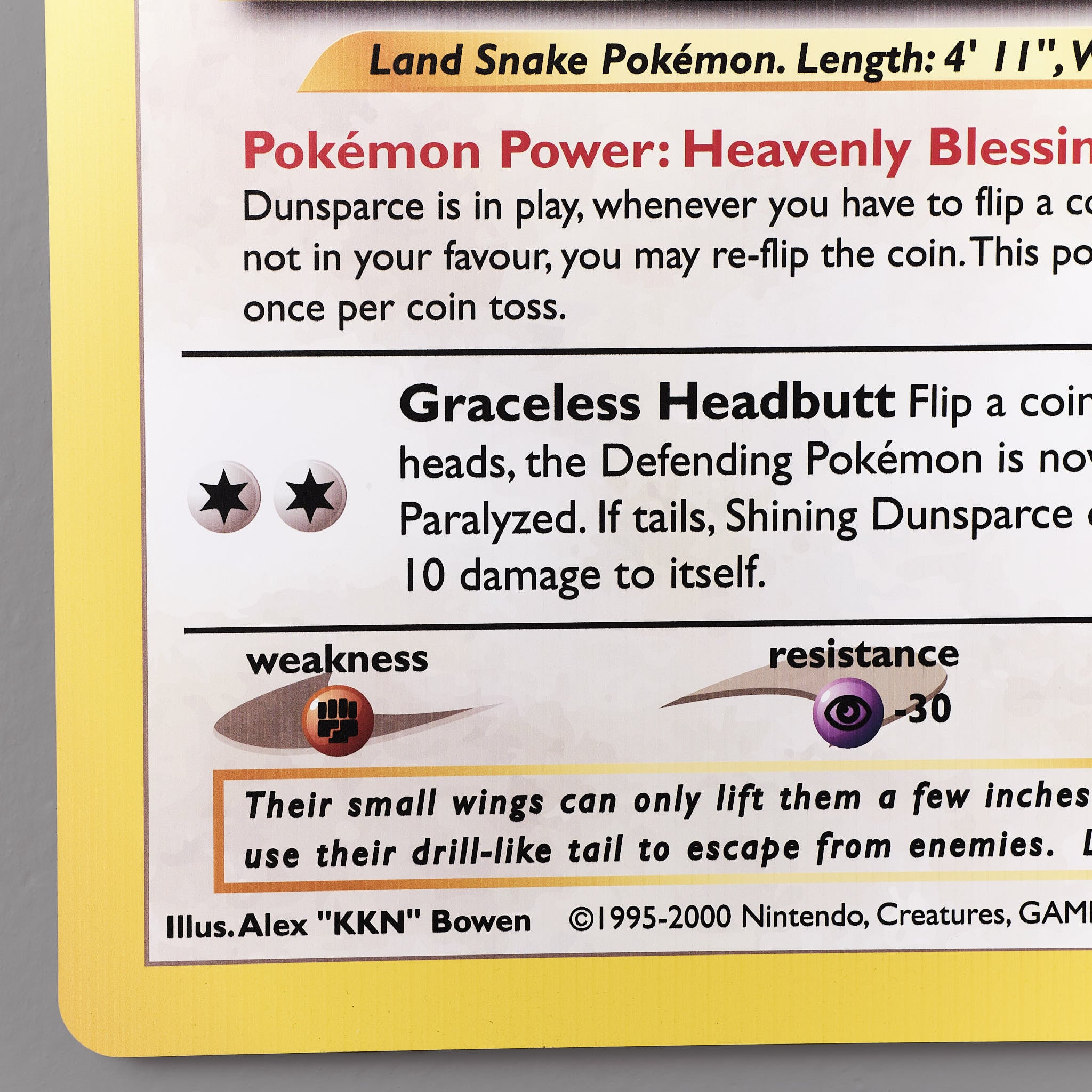 Shining Dunsparce wall art mirror replica prop from Pokemon world by Blasters4Masters