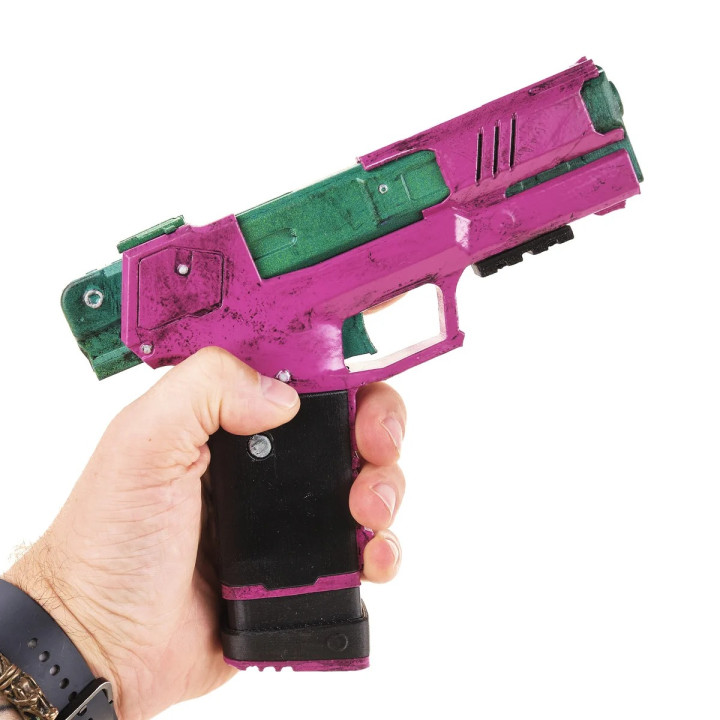 Rebeccas Pistol Inverted Replica Prop From Cyberpunk 2077 By Blasters4Masters 1