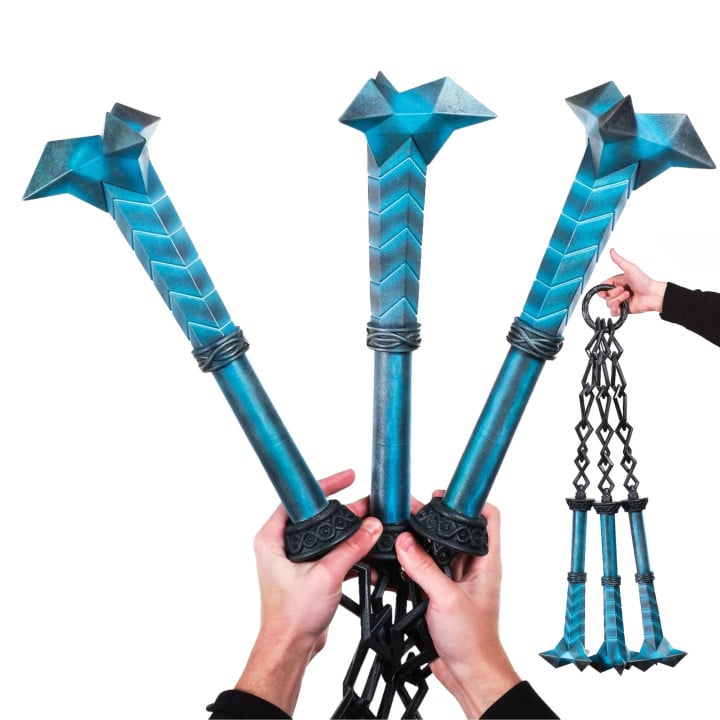 Cerberus Ice Nunchaku Replica Prop From Devil May Cry By Blasters4Masters 2