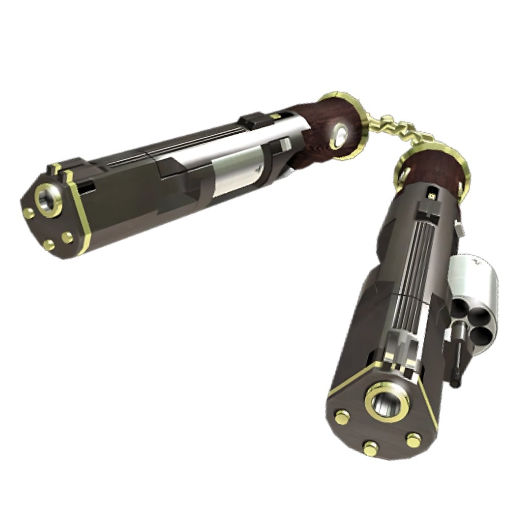 Sai Fung Nunchaku Pistols prop replica from Bayonetta by Blasters4masters