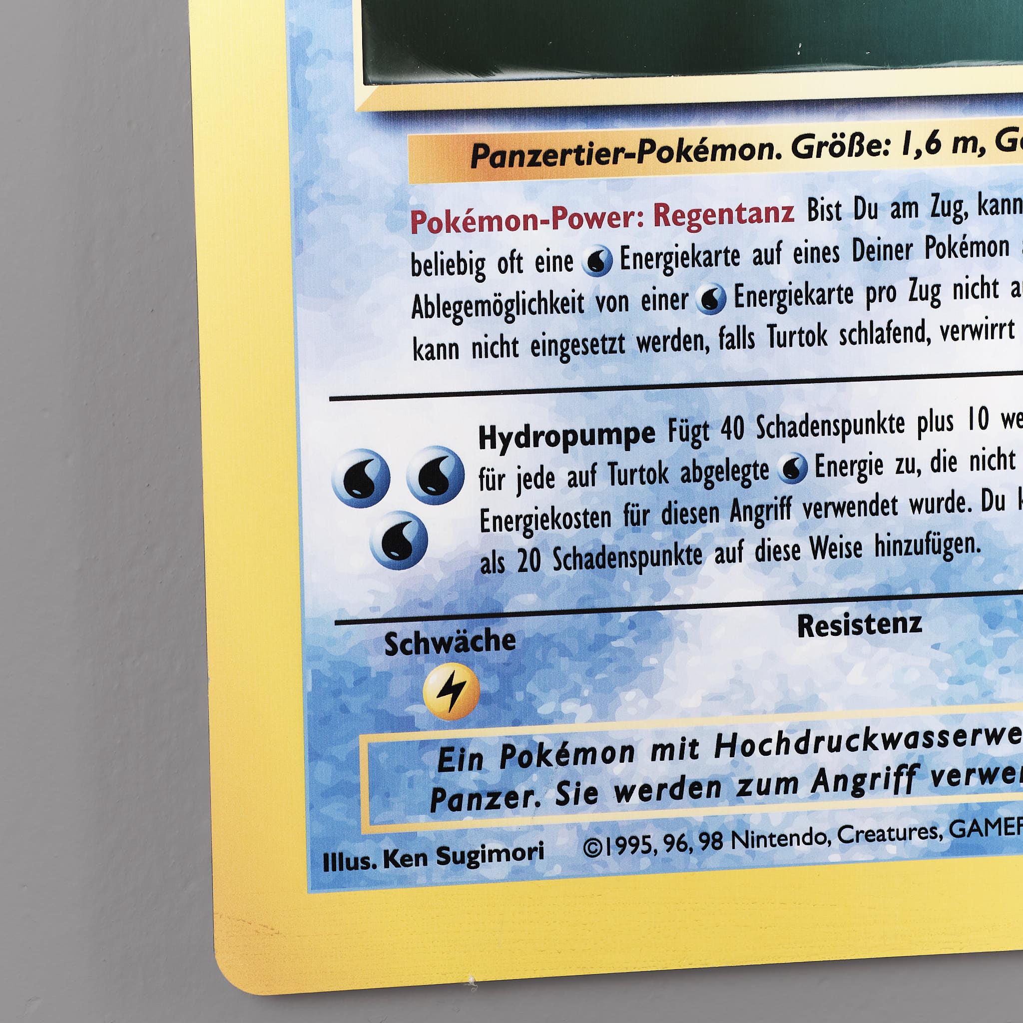 Turtok wall art mirror replica prop from Pokemon world by Blasters4Masters