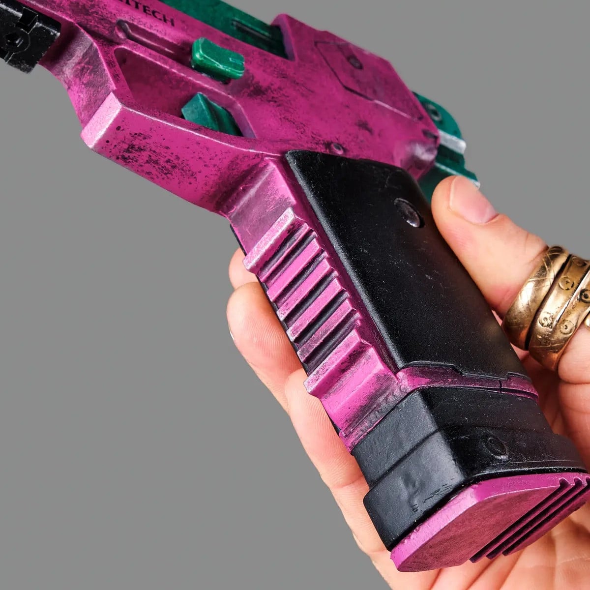 Rebeccas Pistol Pink Green PREMIUM EDITION Replica Prop From Cyberpunk 2077 By Blasters4Masters 5
