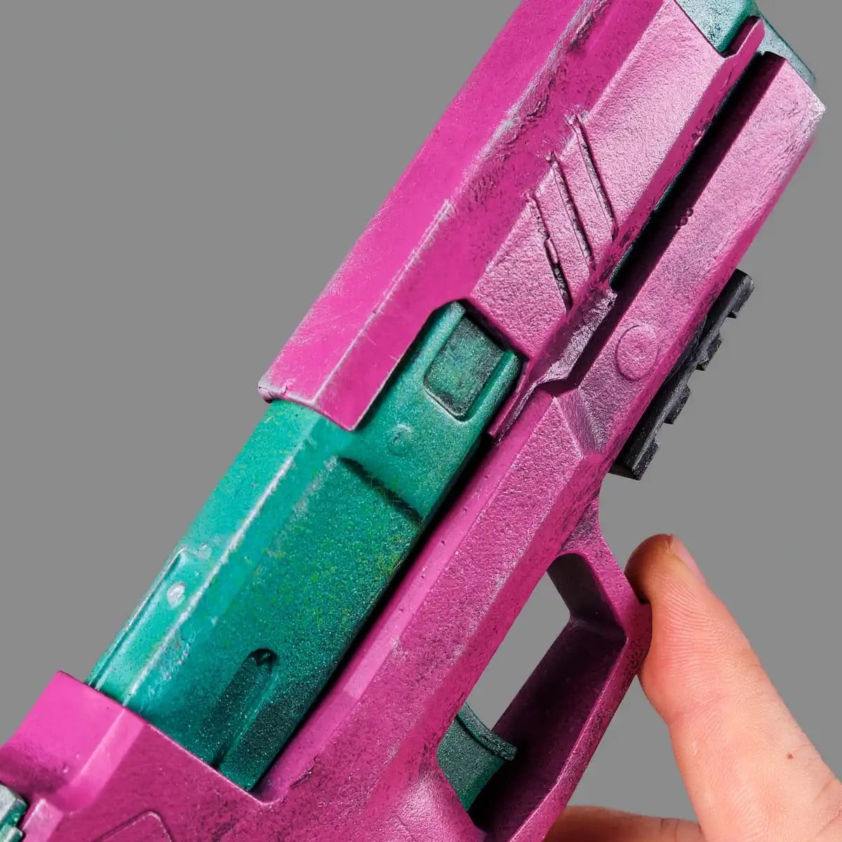 Rebeccas Pistol Pink Green PREMIUM EDITION Replica Prop From Cyberpunk 2077 By Blasters4Masters 7