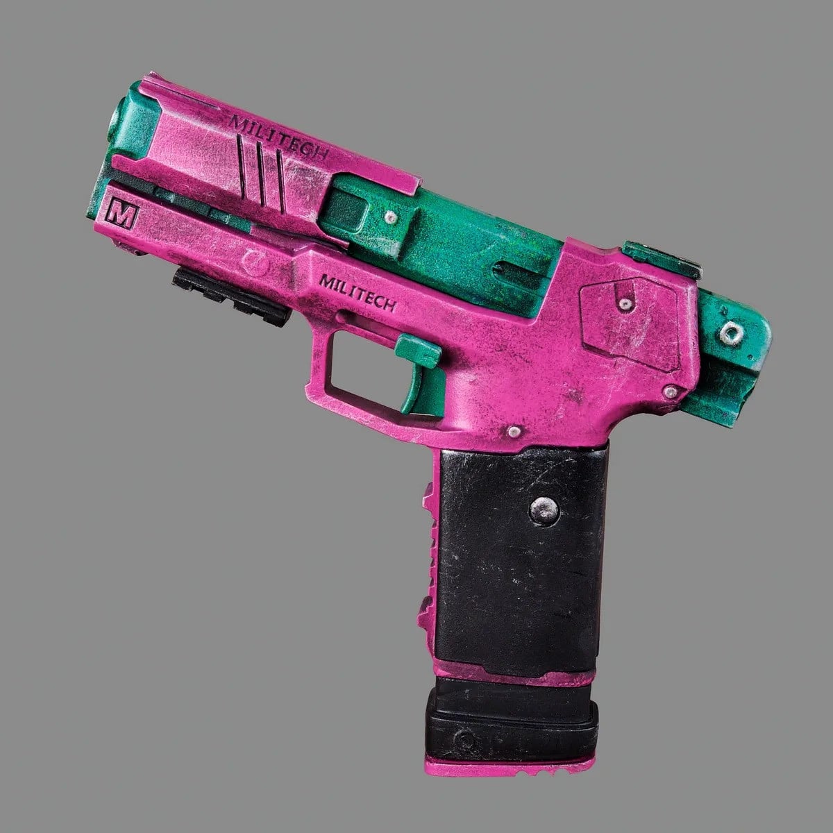 Rebeccas Pistol Pink Green PREMIUM EDITION Replica Prop From Cyberpunk 2077 By Blasters4Masters 10