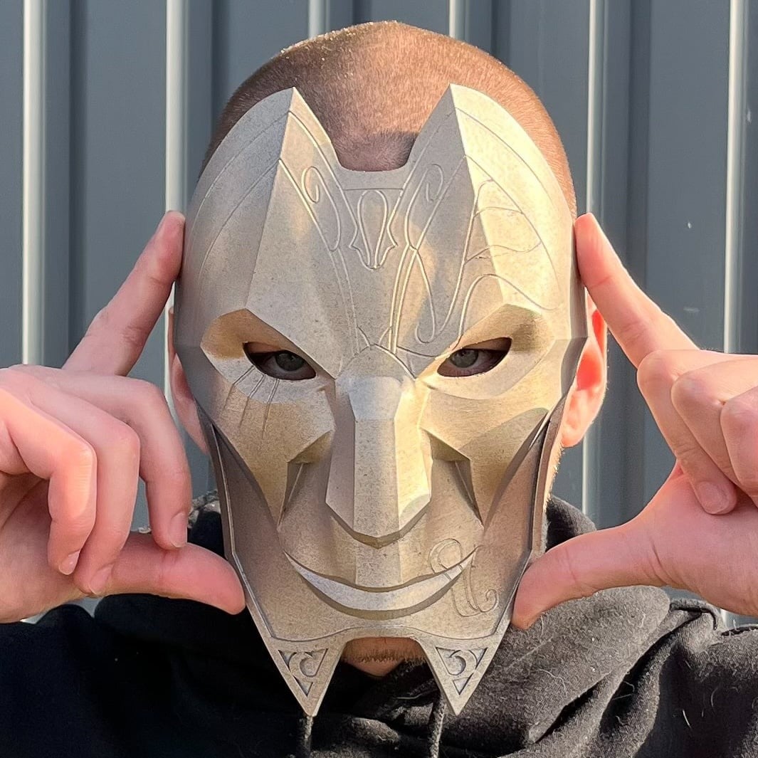 Jhin mask from LOL replica by Blasters4Masters