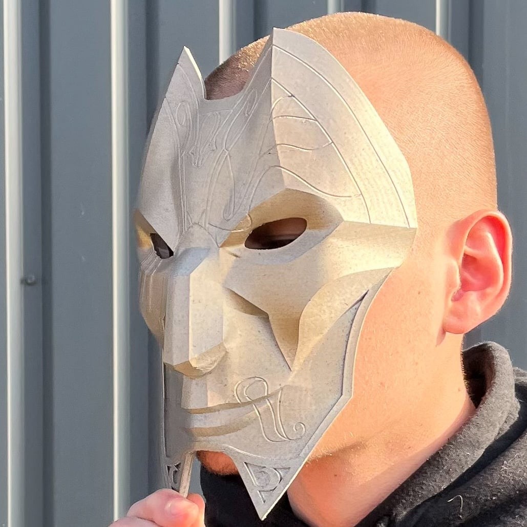 Jhin mask from LOL replica by Blasters4Masters