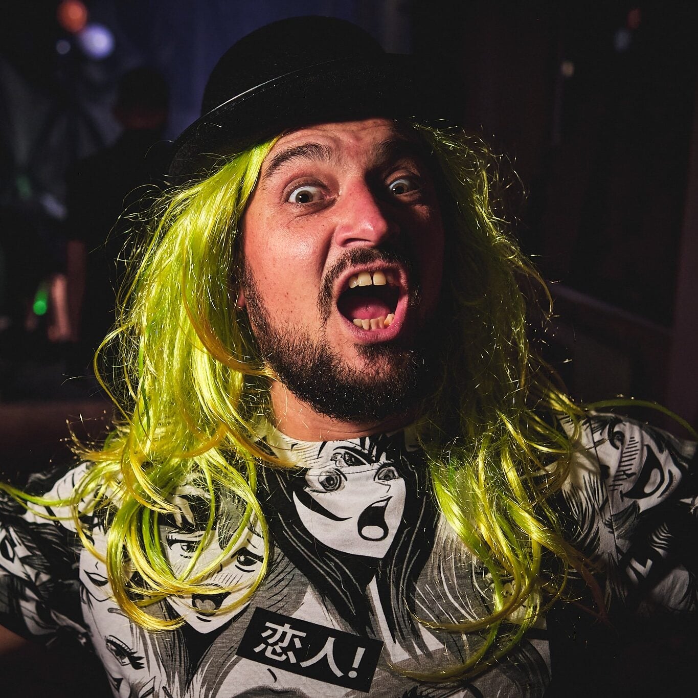 Max, our designer, in costume at the shop