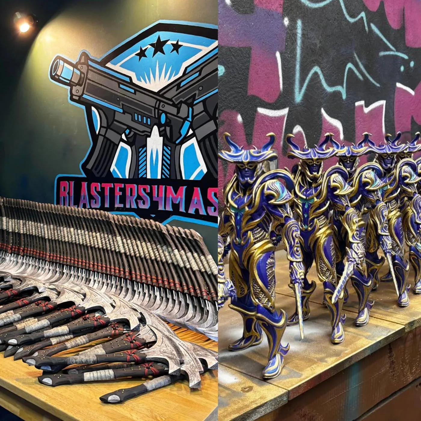 Gift sets of pens and figures made for a studio team